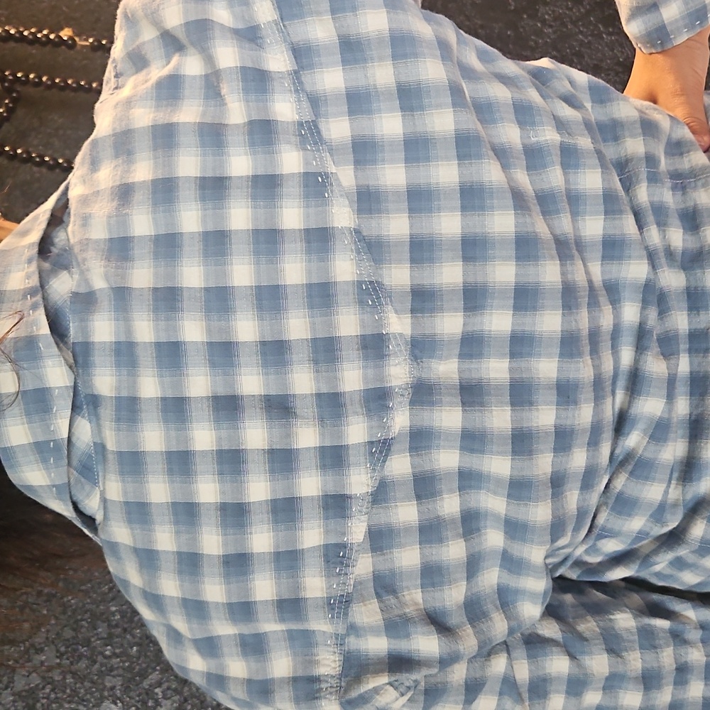 House Of Howe Blue Checkered Cowboy Shirt - Picture 2 of 3